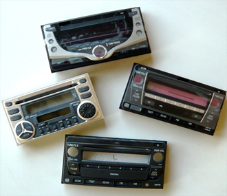 Car stereo front panels and buttons